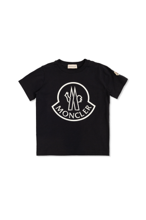 【関税込み】Moncler ブラック フロックロゴ コットン Tシャツ 22898904_52990448_600.jpg